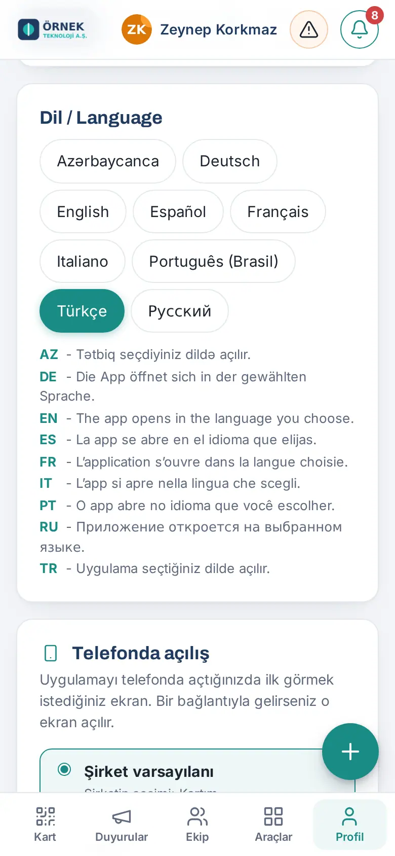 Dil / Language