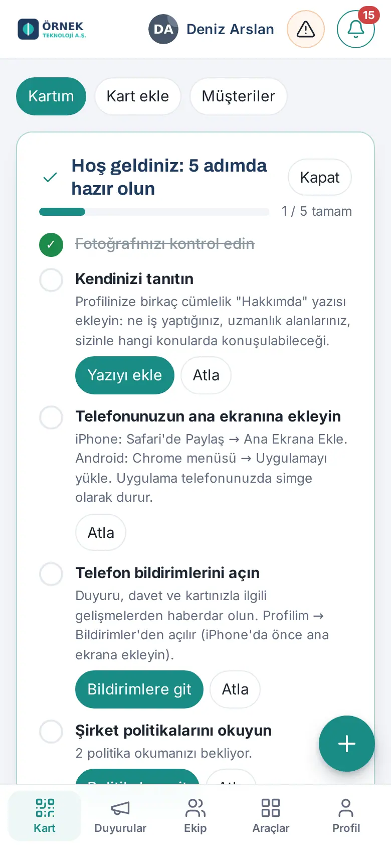 Hoş geldiniz: 5 adımda hazır olun