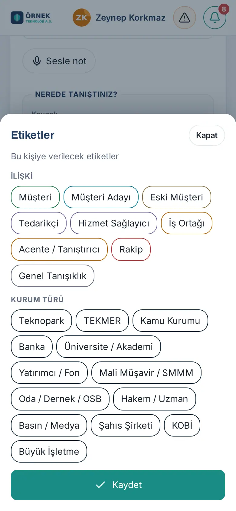 Etiketler