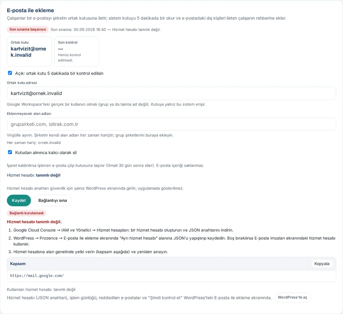 Bağlantıyı sına sonucu: Bağlantı kurulamadı ve çözüm adımları