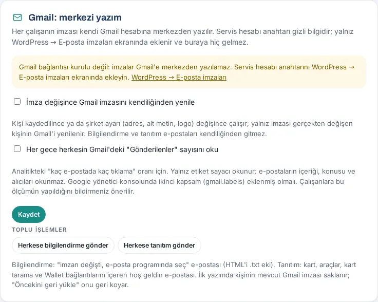 Gmail: merkezi yazım kutusu (deneme sitesinde bağlı değil)