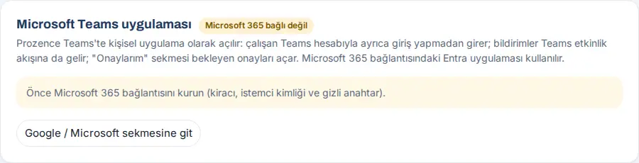 Microsoft Teams: Microsoft 365 bağlı değil