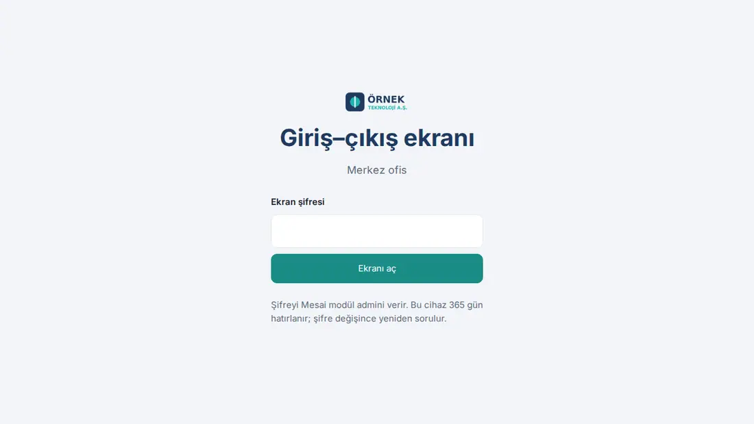 Karekod ekranı şifresi