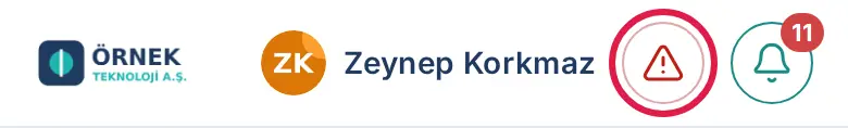 Üst çubukta kırmızı Acil durum düğmesi (telefon)